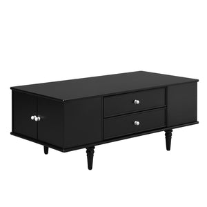 English Elm U-Can Modern Rectangle Coffee Table With 4 Drawers & Hidden Storage For Stylish Living Spaces N724P286418B-GIGA