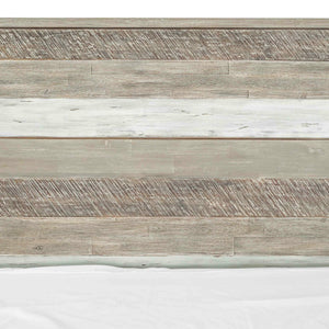 English Elm Beloro Queen Platform Bed in Two Tone Acacia Wood Gray — Durable No-Box-Spring, 8" Storage Clearance, Easy Assembly B2736S00021