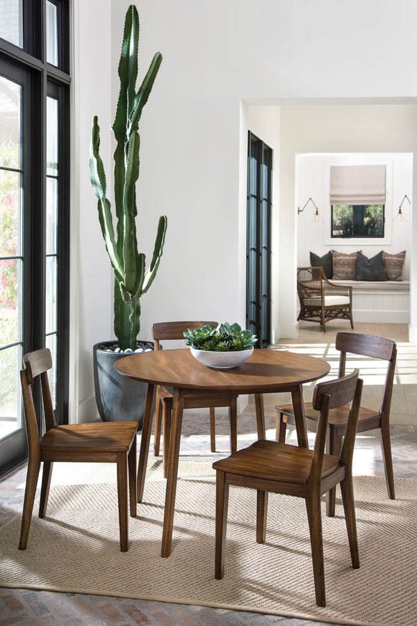 OSP Home Furnishings Chesterfield Dining Table Walnut