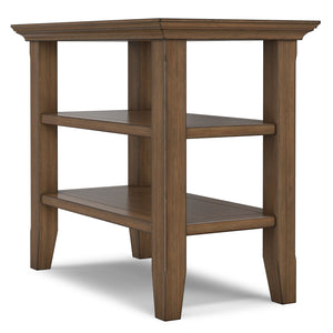 English Elm Acadian Pine Open Shelf Side Table Rustic Aged Finish for Bedroom or Living Room B136P420285