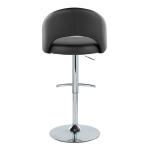 English Elm Adjustable Swivel Barstools Set of 2 Fabric Seat Black Metal Base Kitchen Counter Black B202S02011