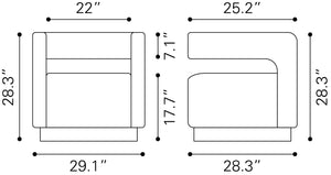 Turku Swivel Chair Sage Green 110013 Zuo Modern