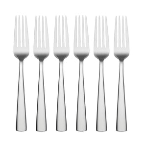 Lenox Oneida Nocha Everyday Flatware Dinner Forks, Set of 6 Metallic, STAINLESS METAL H098006B