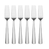 Oneida Nocha 6-Piece Dinner Forks Set, Stainless Steel, Mirror Finish, Dishwasher Safe