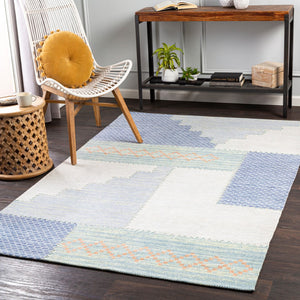 Surya Didim 2'6" X 8' Handmade Rug – Global Inspired Elegance And Durability For Your Home Decor Space! Denim Viscose,Polyester,Cotton Ddm2301-576
