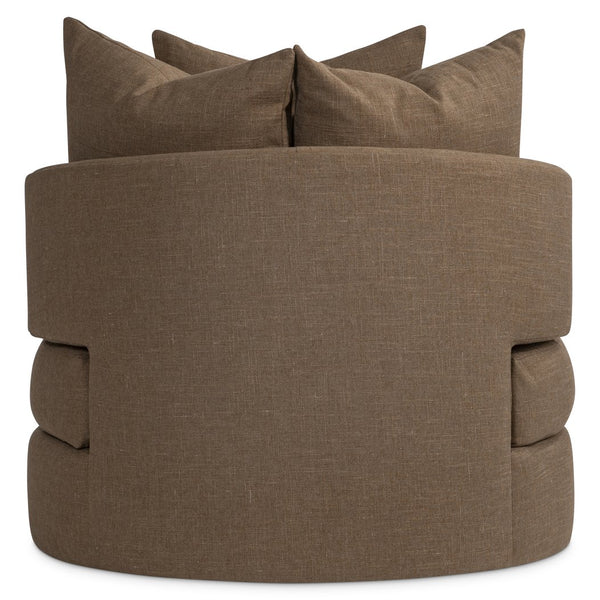 Bernhardt Bernhardt T-Back Fabric Swivel Chair — Deep Seat, Plush Pillows, Hidden 360° Base, Customizable Finish - Made to Order P3113SA