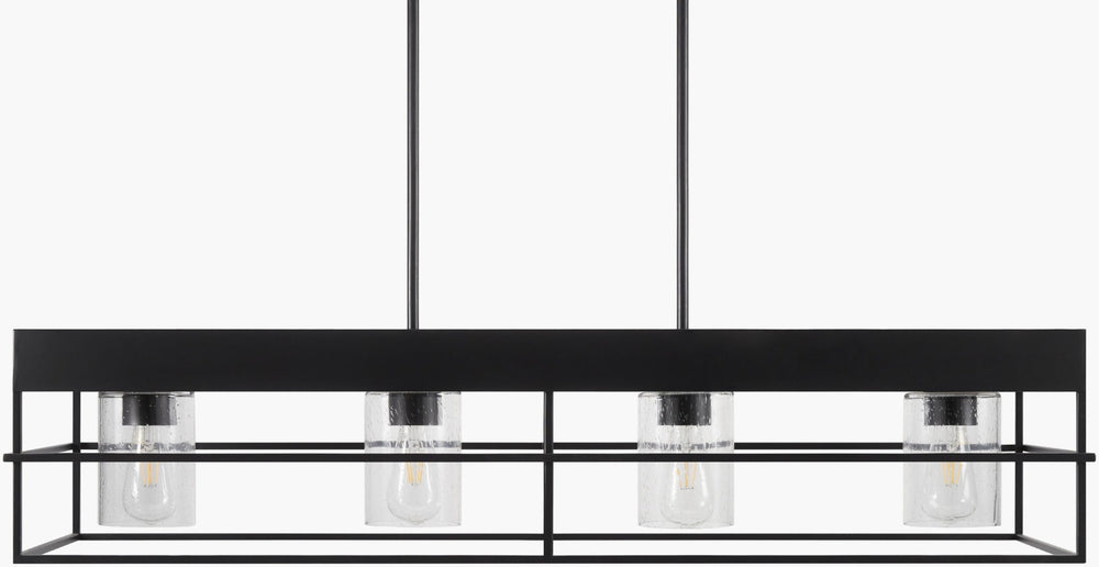 Livabliss Didier Raw Iron Rectangular Chandelier Industrial Rustic Dining Room Ceiling Light DDR-001