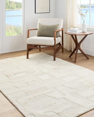 Livabliss Dundee Hand-tufted Wool Accent Rug Bohemian Global Artisan Soft Pile Entryway Decor Ivory, Beige 2' x 3' DDU2305-23
