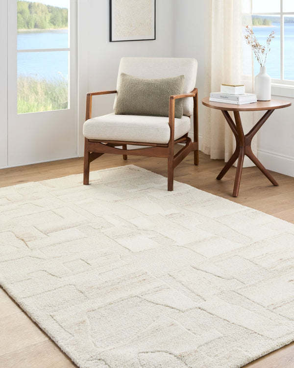 Livabliss Dundee Hand-tufted Wool Accent Rug Bohemian Global Artisan Soft Pile Entryway Decor Ivory, Beige 2' x 3' DDU2305-23
