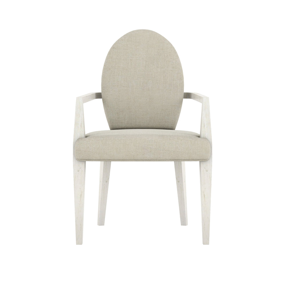A.R.T. Furniture Ashlar Coastal Modern Arm Chair In Bisque - Upholstered Linen-blend Seat, Elegant Design & Floor Glides - Set Of 2 Beige Parawood Solids,Birch Veneers,Foam,Fabric 333207-2250