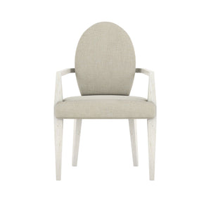 A.R.T. Furniture Ashlar Coastal Modern Arm Chair In Bisque - Upholstered Linen-blend Seat, Elegant Design & Floor Glides - Set Of 2 Beige Parawood Solids,Birch Veneers,Foam,Fabric 333207-2250