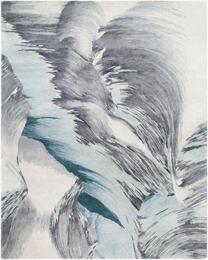 Surya Diva 10' X 14' Handmade Mid-century Modern Rug - Luxurious Rayon & Wool Blend For Timeless Elegance 'Slate Gray Rayon,Wool Ddv2300-23