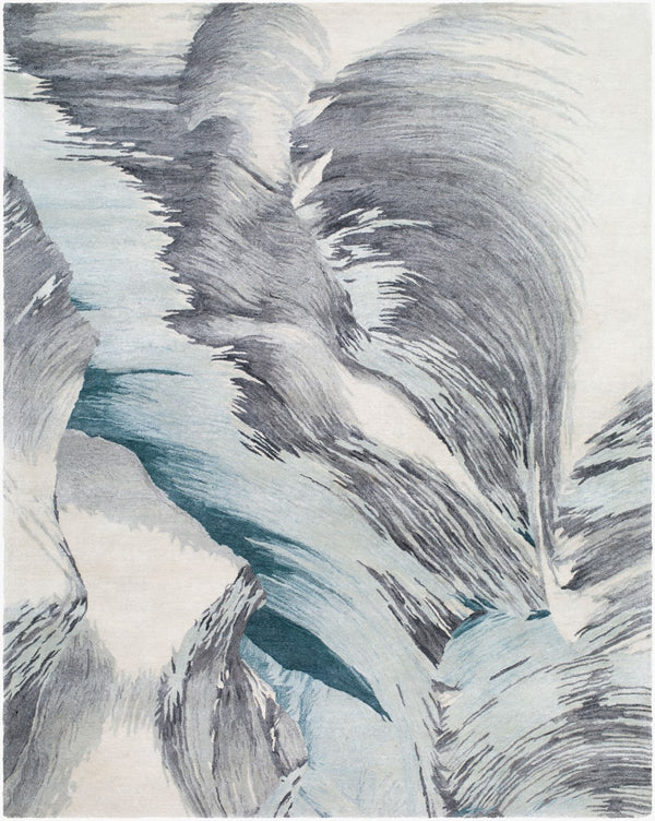 Surya Diva 10' X 14' Handmade Mid-century Modern Rug - Luxurious Rayon & Wool Blend For Timeless Elegance 'Slate Gray Rayon,Wool Ddv2300-23