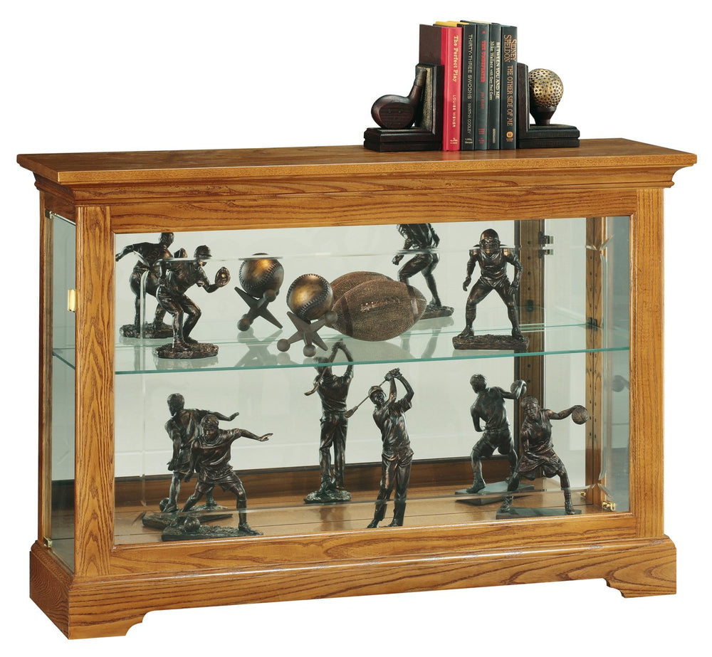 Hekman Furniture 680535 Burrows Curio Cabinet - Elegant Glass Display With Adjustable Shelves & Incandescent Lighting Golden Oak Burrows Curio Cabinet 680535
