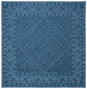 Safavieh Dip Dye 151 Hand Tufted Contemporary Rug Navy Blue 9' x 9' Square
