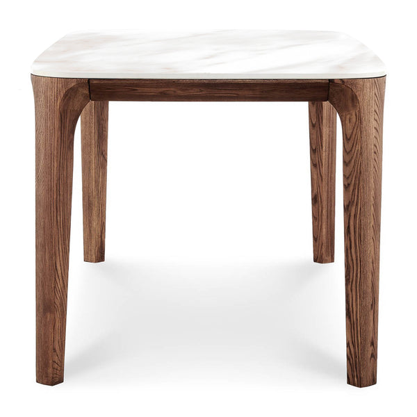 English Elm Modern Rectangular Walnut & Ceramic Dining Table - Stylish 5.9Ft Centerpiece For Any Occasion B353S00005