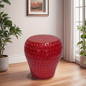 English Elm Yellow Lemon Shaped Resin Stool Playful Citrus Accent for Patio Sunroom or Kitchen W5709P490978
