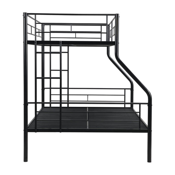 English Elm Twin Over Full Metal Bunk Bed - Modern Design, No Box Spring Needed, Safe Stairs & Ample Storage Space W311S00048-GIGA