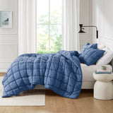 Intelligent Design Dream Puff Casual Down Alternative Comforter Set ID10-2312 Navy