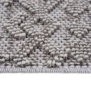 English Elm Loom Indoor/Outdoor Area Rug 2X8 - Durable White Traditional Design For Homes & Patios, Easy Care B335P289620