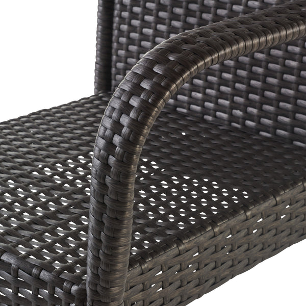 English Elm Christopher Knight Home® - Littleton Outdoor Barstool Set Of 2 - Stylish Grey Wicker For Modern Patios & Poolside Relaxation 57113.00GRY