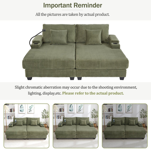 English Elm Swivel Barrel Accent Chair Chenille Tufted Round Club Seat for Living Room Lounge Green N719S002270F