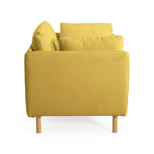 English Elm 39" Scandinavian Accent Chair Plush Upholstered Cushions Solid Wood Legs Modern Lounge N767P208311Y