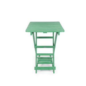 English Elm Summit Ridge Recycled Hdpe Outdoor Folding Bar Table Weather Resistant Eco Patio Green B2745P409713
