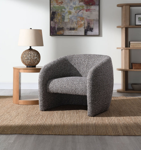 English Elm Livia Tweed Accent Chair in Brown & Gray – Pocket Coil Comfort, Solid Wood Frame, Stylish Mid-Century Look B2726P354511