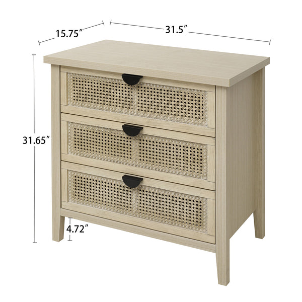 English Elm 3 Drawer Cabinet - Stylish American Design For Bedroom, Living Room, Or Study Storage Solution W688P225269
