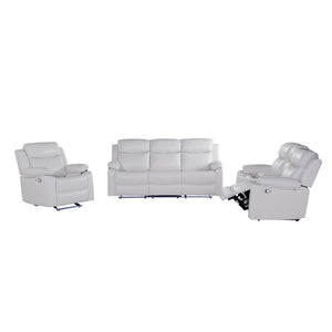 English Elm Blanche Reclining Loveseat with Led Ambient Lighting Speakers and Center Console B201P391843