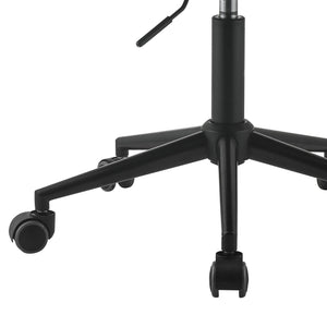 English Elm Pakuna Vintage Gray PU Leather Office Chair Armless High Back Swivel Adjustable Height Caster Base B2726P287314