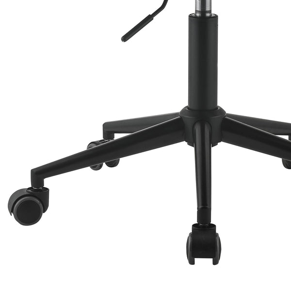 English Elm Pakuna Vintage Gray PU Leather Office Chair Armless High Back Swivel Adjustable Height Caster Base B2726P287314