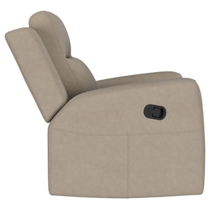 English Elm Slater Channel Tufted Suede Recliner with Pillow Back for Modern Living Rooms B062P440396