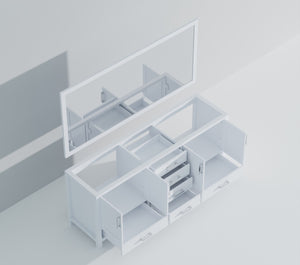 English Elm White Double Bath Vanity Set With Mirrors - 84" Wide Elegant Storage Solution For Modern Bathrooms B2731S00563-GIGA