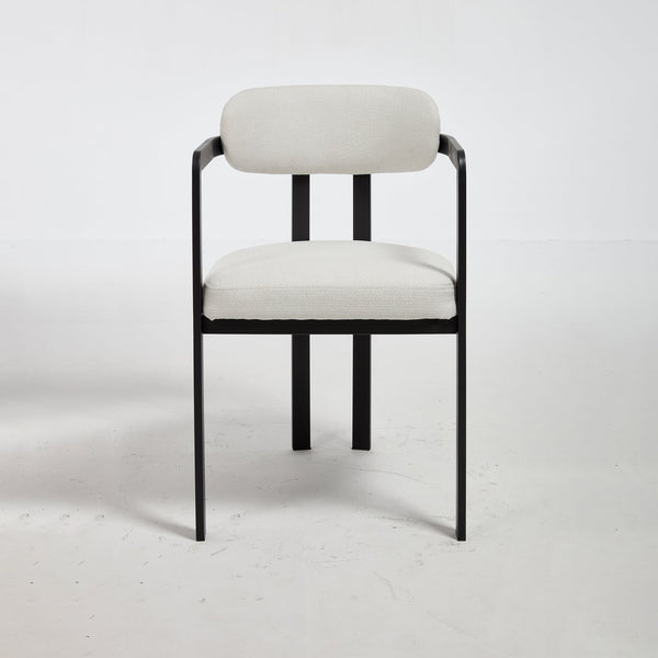 English Elm Modern Tufted Boucle Dining Chairs Set of 2 with Curved Back and Matte Metal Legs W3244P337430
