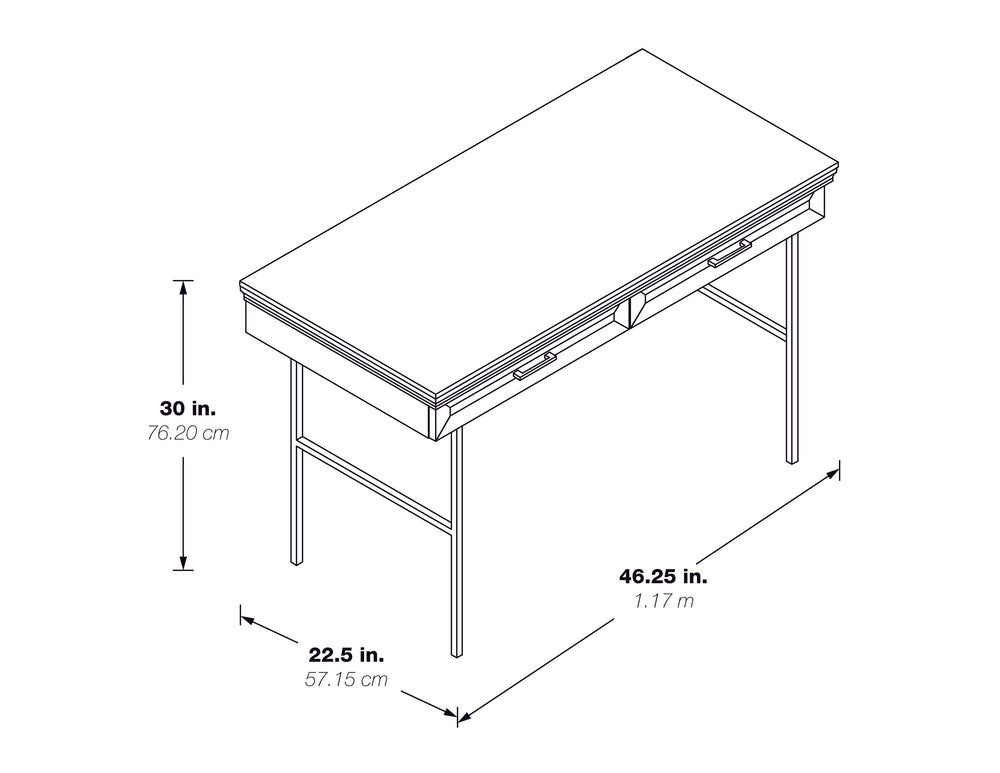 OSP Home Furnishings Jefferson Writing Desk Espresso