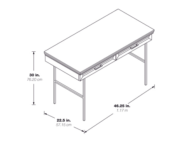 OSP Home Furnishings Jefferson Writing Desk Espresso