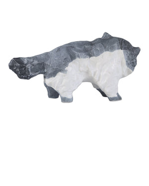 Currey & Company Siamese Cat Object - Hand-painted Porcelain Sculpture, Unique Blue & White Art Piece For Home Decor Gray Porcelain 1200-1000-currey-company