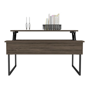 English Elm Fairfield Lift Top Coffee Table with Concealed Storage, Black & Walnut Finish, Spacious 40.9" Surface B128P148709