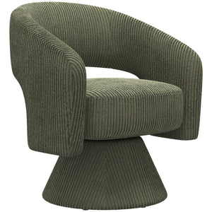 English Elm Swivel Barrel Chair Corduroy Upholstered with 360 Rotation for Living Room Reading W2225P485570