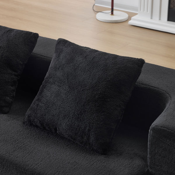 English Elm Ebern Designs Transformable Sectional Sofa Bed - Compact Chenille Lounger For Small Spaces & Flexibility W1829P280220