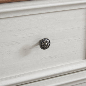 English Elm Modern 7 Drawers Cabinet with Smooth Glide Drawers, Metal Handles & Unique Feet—Slim Farmhouse Storage Tall Chest W2275P233489