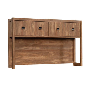 English Elm Hutch, Rustic Brown Finish Storage Solution With Display Shelves For Office, Dining, And Kitchen Spaces B356P367856