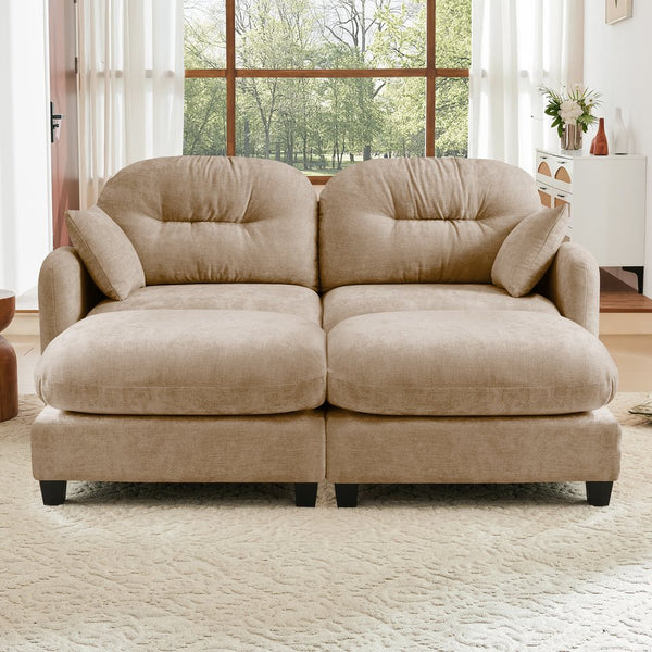 English Elm Cloud Sectional Sofa – Premium Chenille Fabric, Tufted Backrest & Flexible Layouts For Modern Homes W714S01376