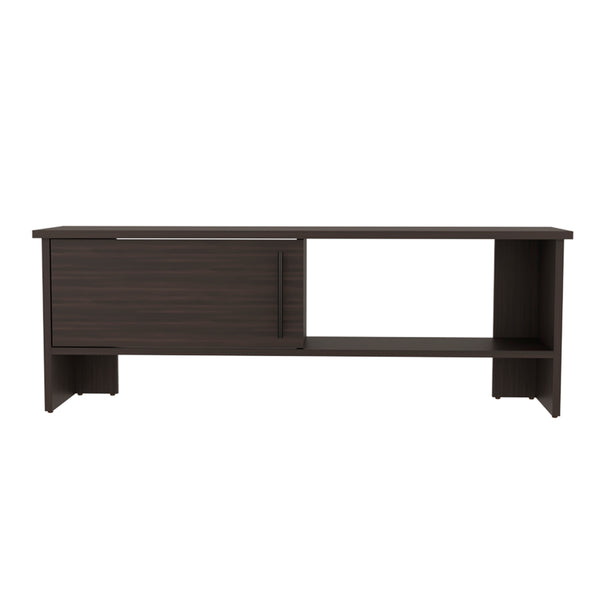 English Elm Ocean Shores TV Stand Dark Walnut — Modern Engineered Wood Console with Open Shelf & Concealed Storage (53.5") B092P286139