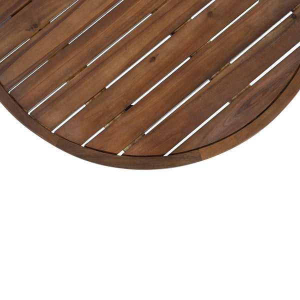 English Elm Outdoor Acacia Wood Loveseat Set with Rope Woven Panels and Matching Coffee Table Beige,Dark Brown N768P408131D