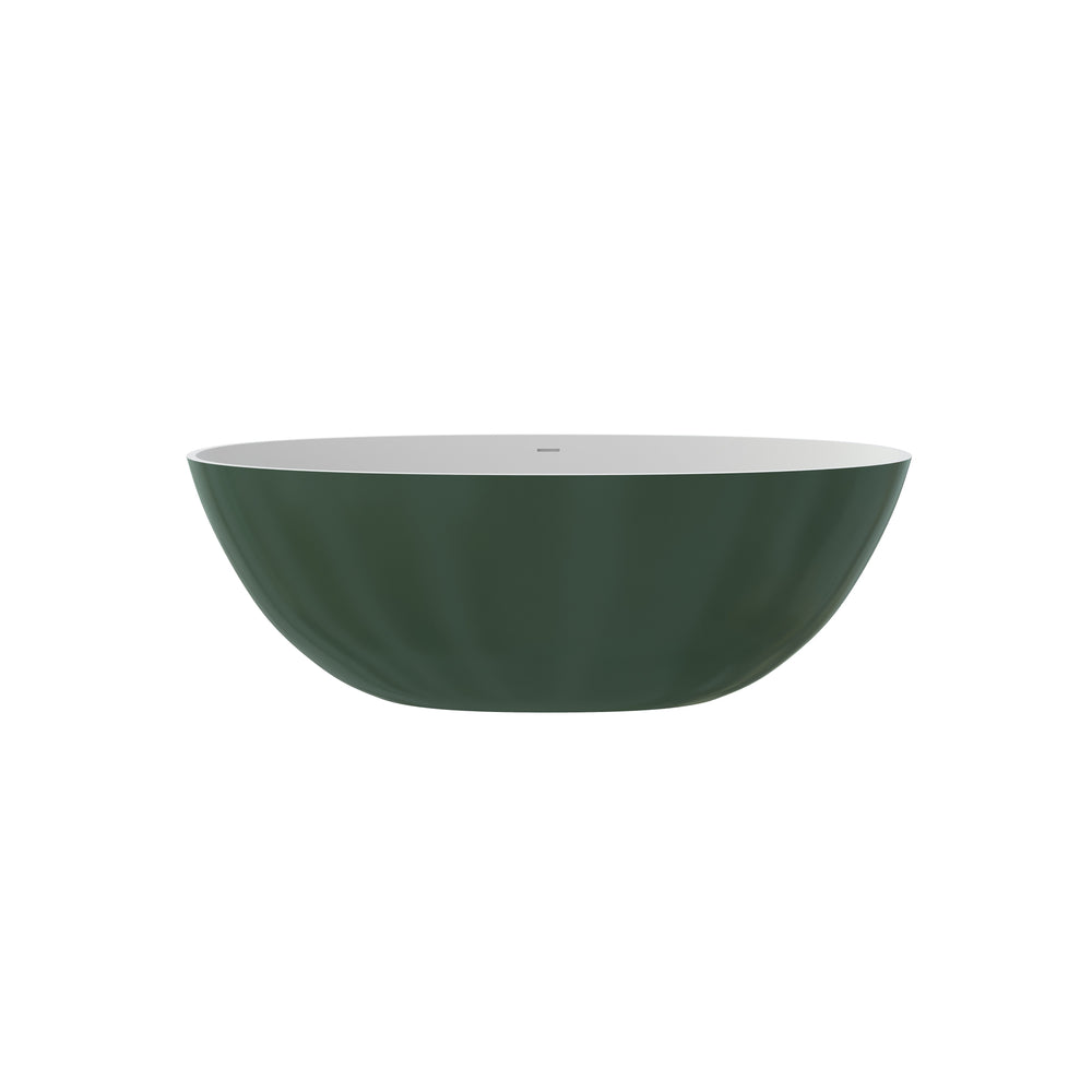 English Elm 65" Stone Resin Deep Soak Freestanding Tub Matte Finish Spa Bathroom Retreat T3785P353982
