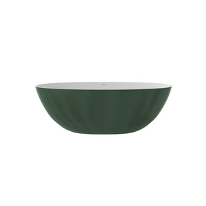 English Elm 65" Stone Resin Deep Soak Freestanding Tub Matte Finish Spa Bathroom Retreat T3785P353982