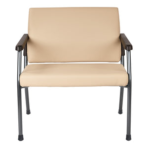 OSP Home Furnishings Bariatric Big and Tall Guest Chair with Reinforced Metal Frame for Waiting Rooms Buff BC9603-R104